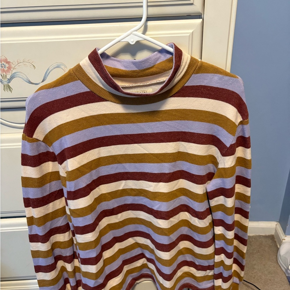 Madewell Cream and Pink Knit Top